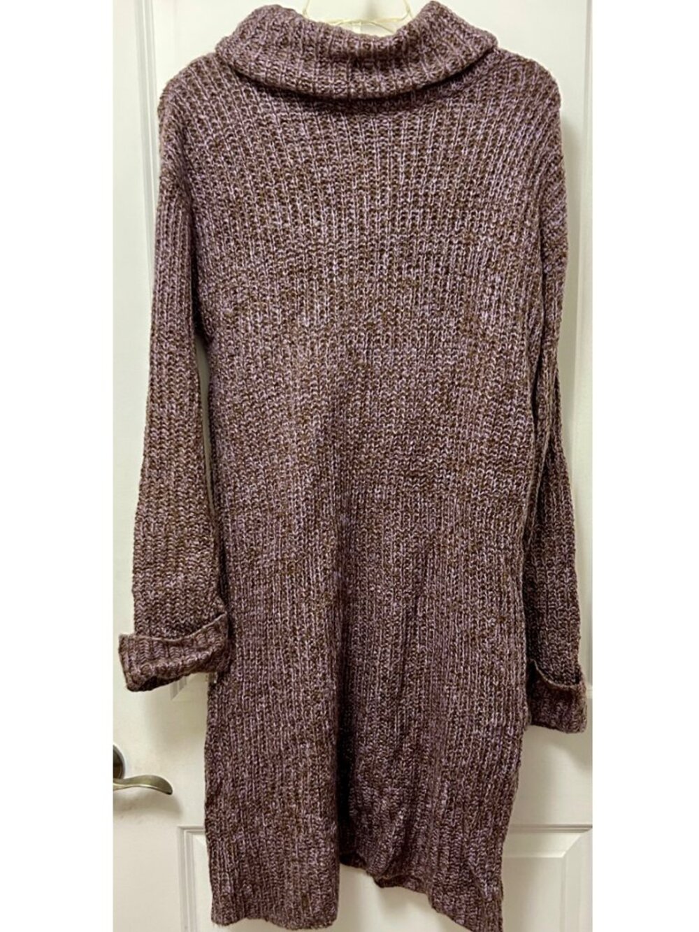 Knit Sweater Dress w/Rolled Cowl